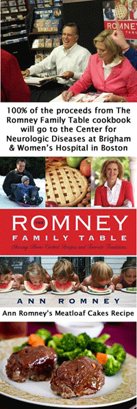 Ann Romney's Cookbook "Romney Family Table"
