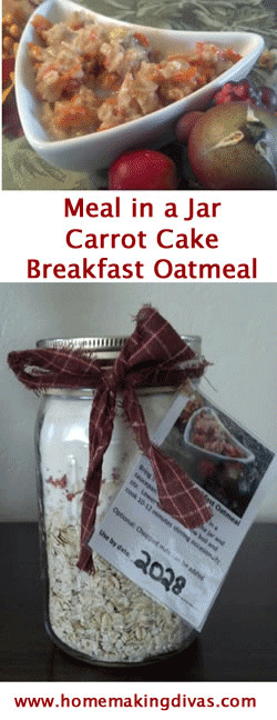 Carrot Cake Breakfast Oatmeal in a Jar