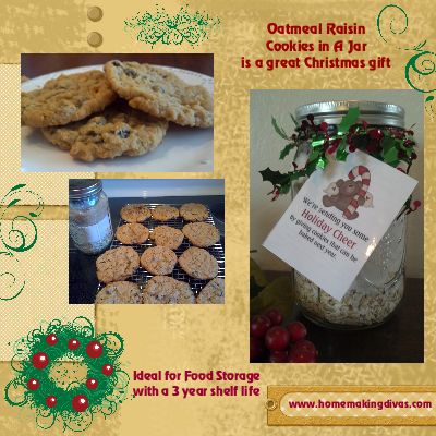Oatmeal Raisin Cookies in a Jar