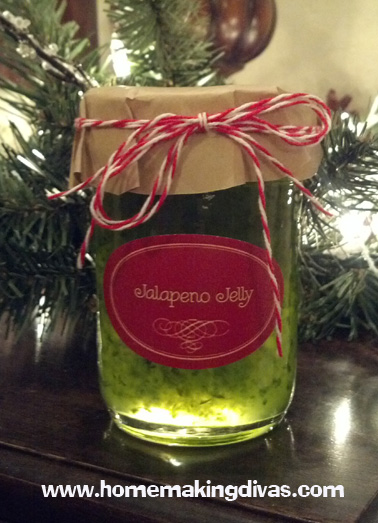 Jalapeno Jelly Jar Decorated for Christmas