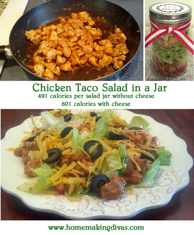 Chicken Taco Salad in a Jar