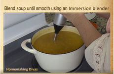 Immersion Blender in Butternut Squash Soup